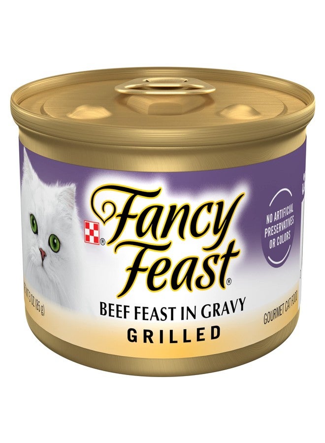 Fancy Feast Purina Fancy Feast Grilled Wet Cat Food Beef Feast in Wet Cat Food Gravy - (Pack of 24) 3 oz. Cans - Image 1